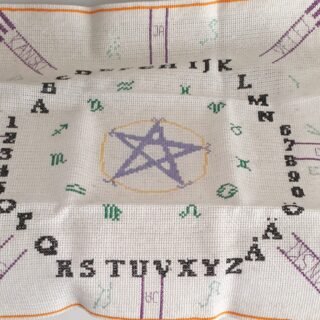 Handbroderad Pendelduk